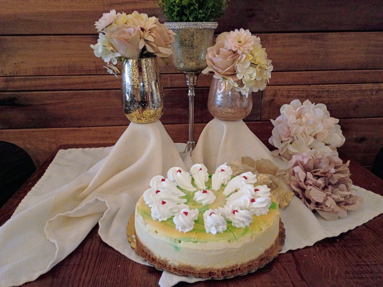 Lime Cheesecake with Raspberry Sauce